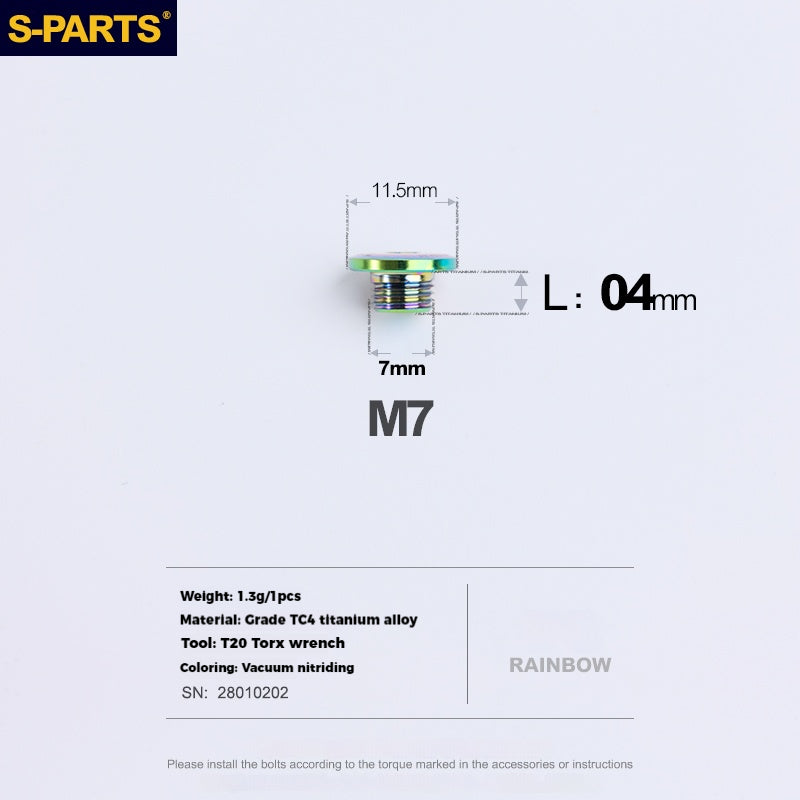 S-PARTS Titanium Alloy Oil Port Screws Shimano Sram TRP Mountain Brake Levers Shimano Road Shift Levers