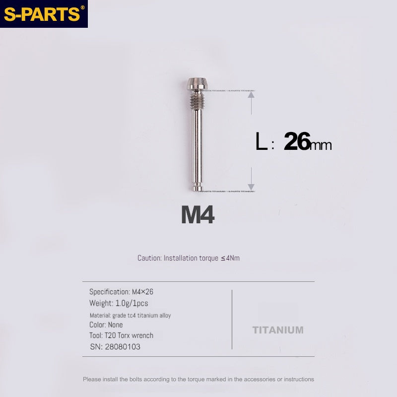 S-PARTS Titanium Brake Pad Pin Retainer for Shimano Sram Magura HOPE Disc Brake