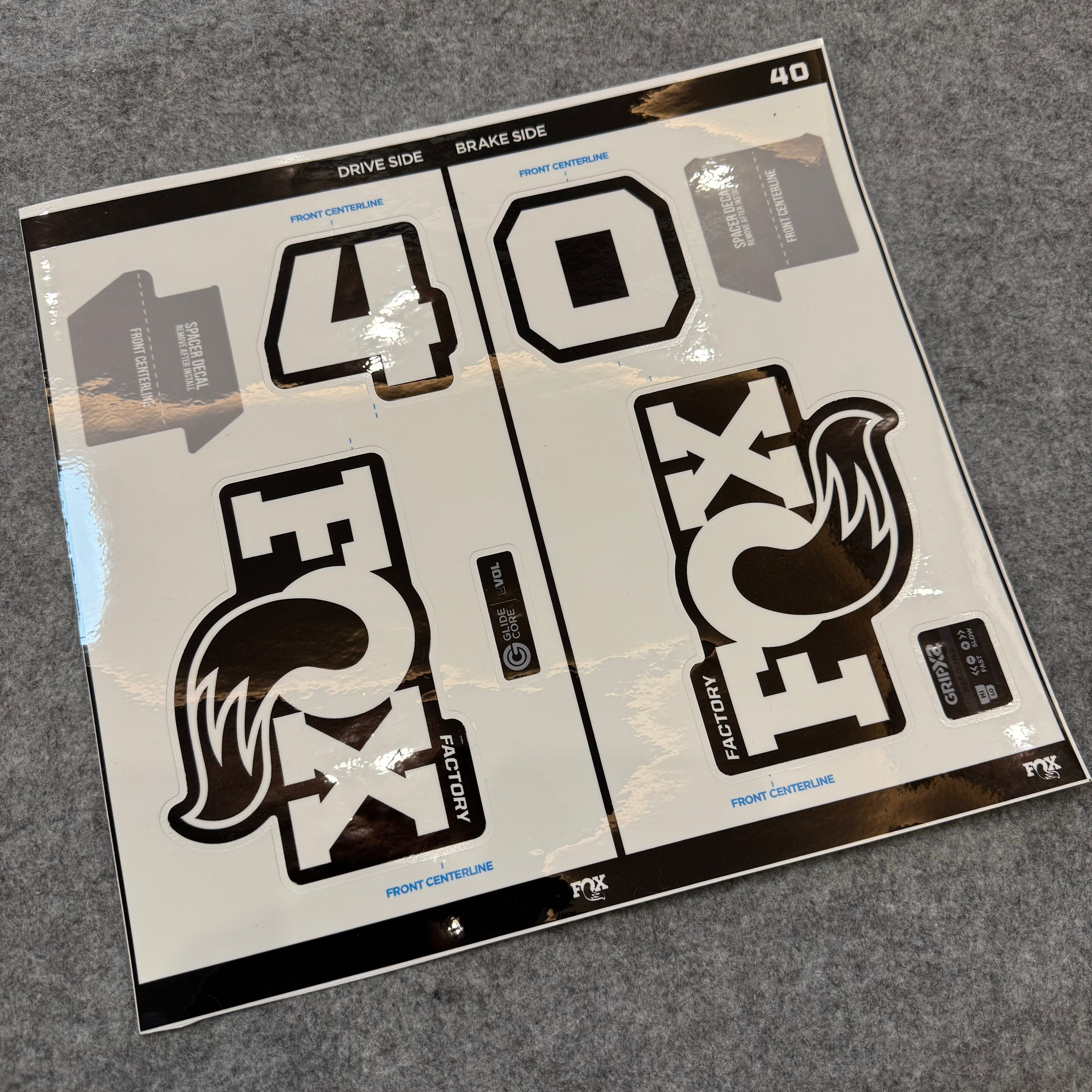 Custom Decal Kit for 2027 FOX 40 FACTORY Fork | Waterproof MTB Fork Stickers | GRIP X2
