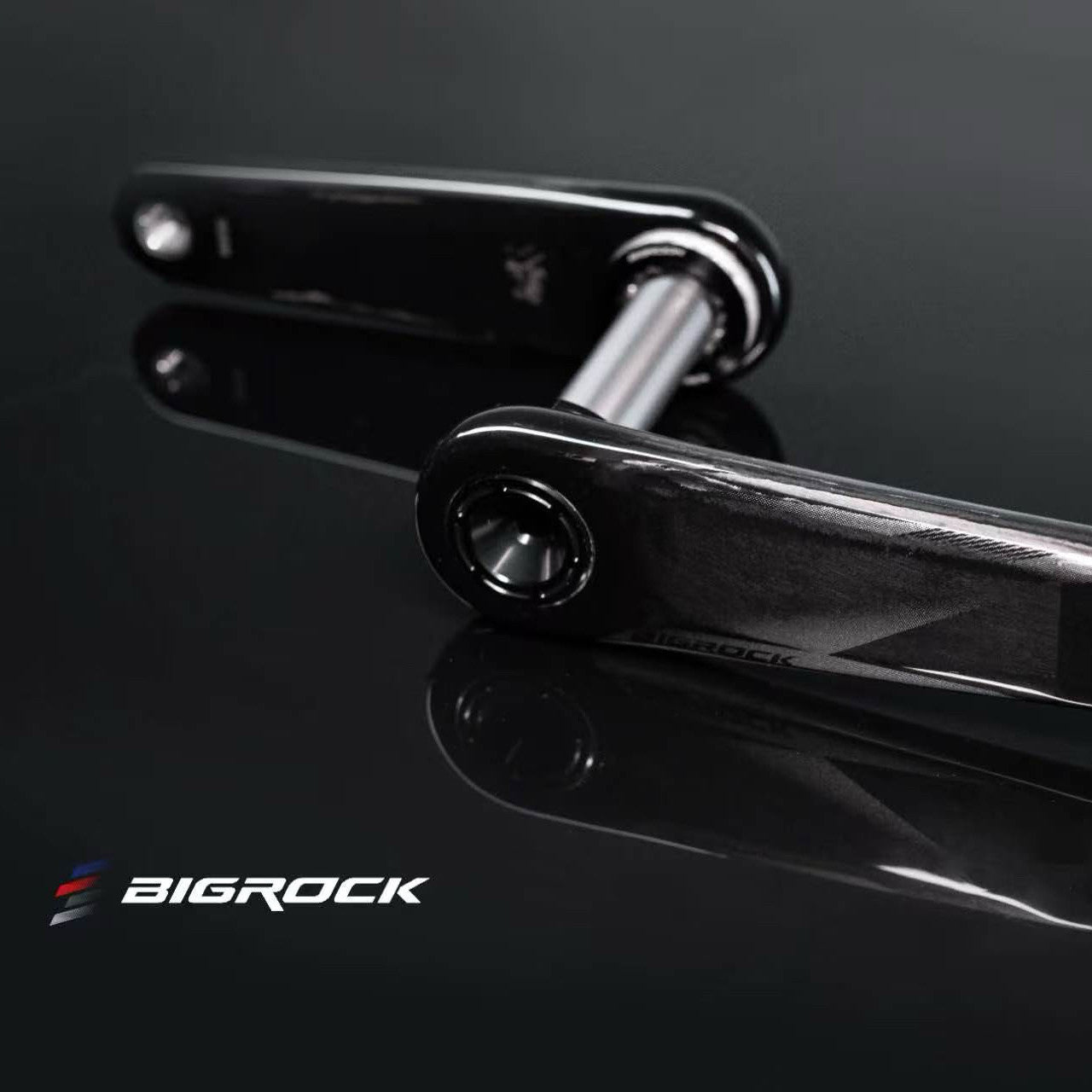 BIGROCK Gen 3 Carbon Crankset with 24mm Titanium Spindle | Ultra-Light Road Bike Crankset & P1 Power Meter
