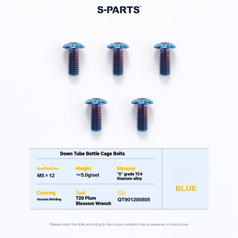 Cervélo S5 Titanium Bolt Kit – Full Frame Lightweight Upgrade Set | CNC TC4 Ti Bolts for Cervélo S5