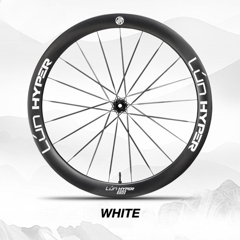Infinity Logo Decals for Lún HYPER 5 D50 Gen 5 Wheelset | Waterproof Rim Overlay Stickers(Complete Decal Set for Two Wheels + Spare Decals Included)