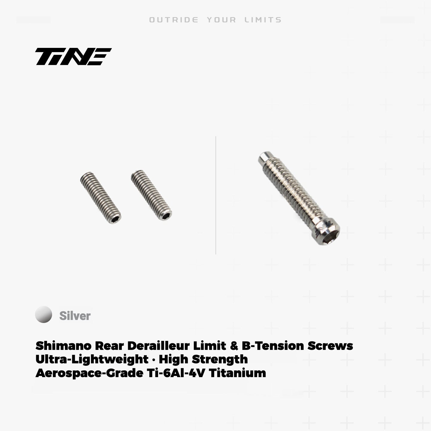 TiNE Titanium Shimano Rear Derailleur Limit & B-Tension Screws | Ultra-Light TC4 Ti Upgrade