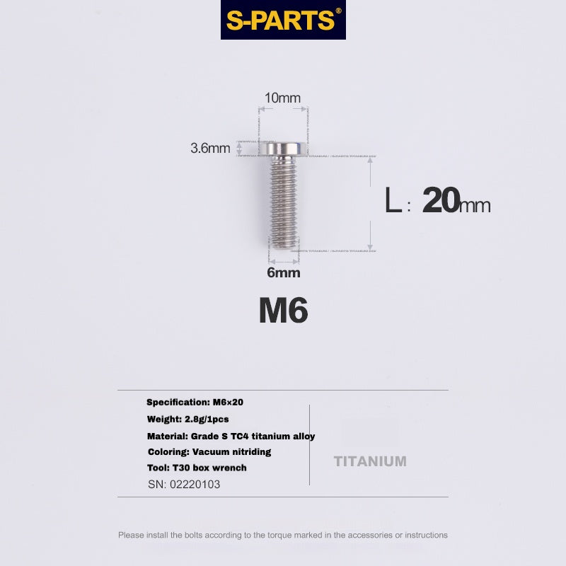 S-PARTS Titanium Seatpost Clamp Wedge Bolt for SL8 / SL7 / SL6 / Venge – Lightweight & Durable Upgrade