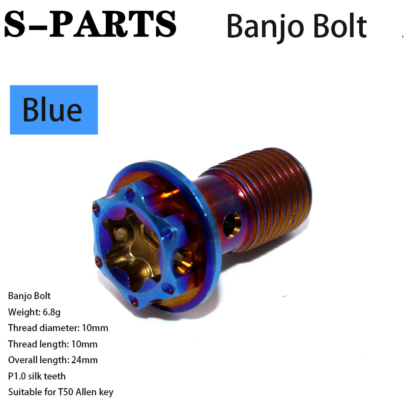 PARTI A3 lega di titanio M10 vite per tubo a foro singolo 1.0 vite moto elettrica tubo combinato a doppio foro