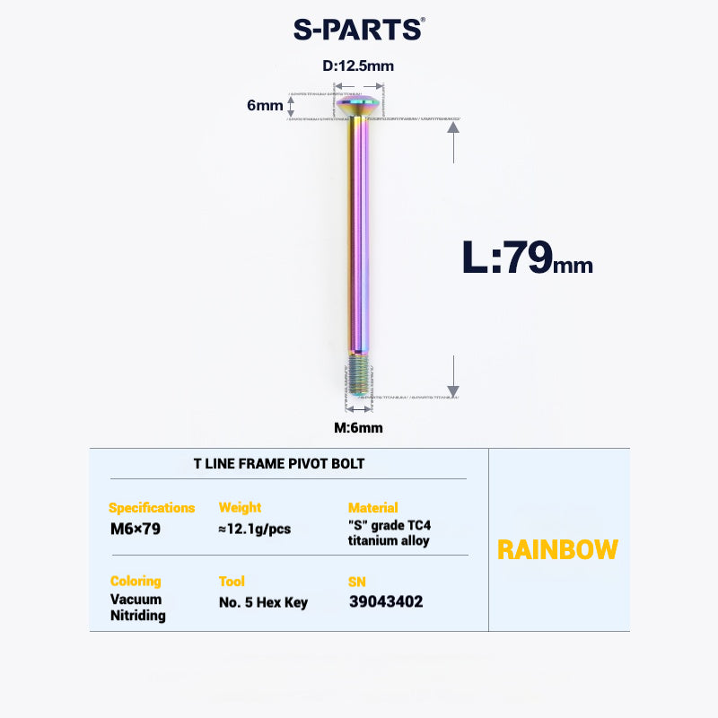 S-PARTS Titanium Bolt Upgrade Kit for Brompton | TC4 CNC Lightweight Frame & Hinge Hardware Set