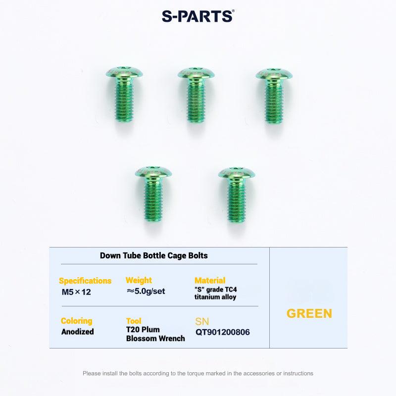 Cervélo S5 Titanium Bolt Kit – Full Frame Lightweight Upgrade Set | CNC TC4 Ti Bolts for Cervélo S5
