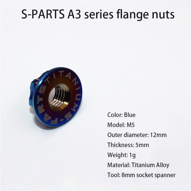 S-PARTS A3 flange nut electric vehicle titanium alloy screw M5 M6 M8 M10 motorcycle 12