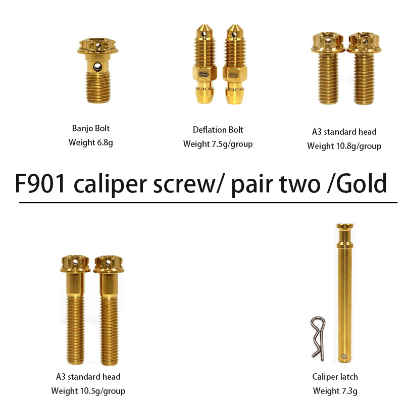 S-PARTS Brembo pair 4/pair 2 Caliper Brake Titanium Screw Bolt