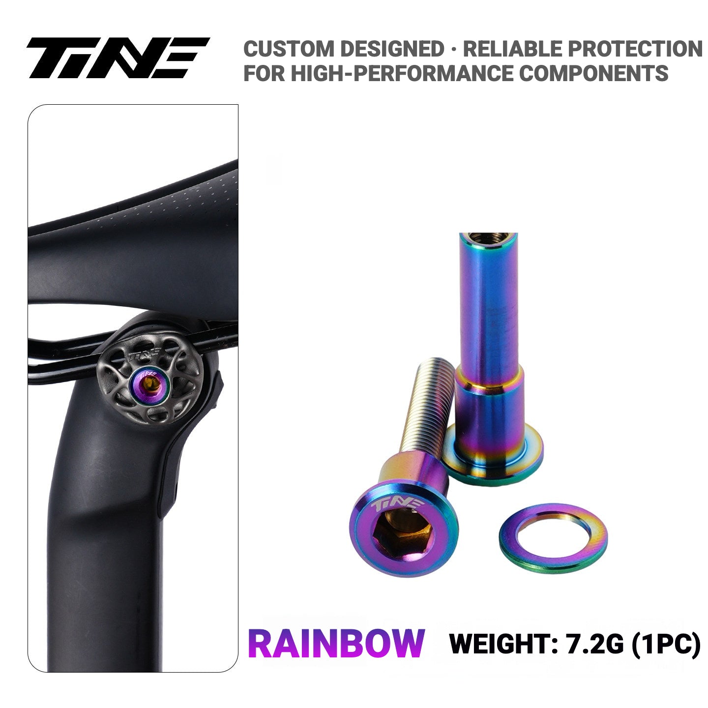 TiNE Titanium Seatpost Clamp Bolt Kit for Specialized Road Bikes – Lightweight Saddle Clamp Hardware Upgrade