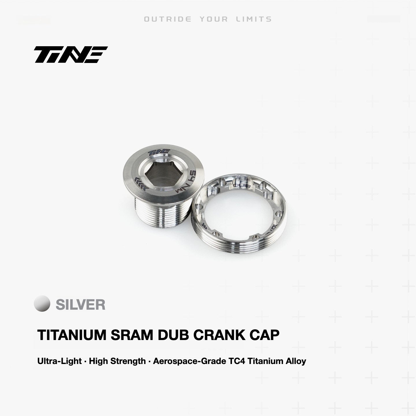 TiNE Ultra-Light SRAM DUB Titanium Crank Cap – 10.5g