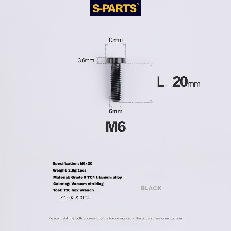 S-PARTS Titanium Seatpost Clamp Wedge Bolt for SL8 / SL7 / SL6 / Venge – Lightweight & Durable Upgrade