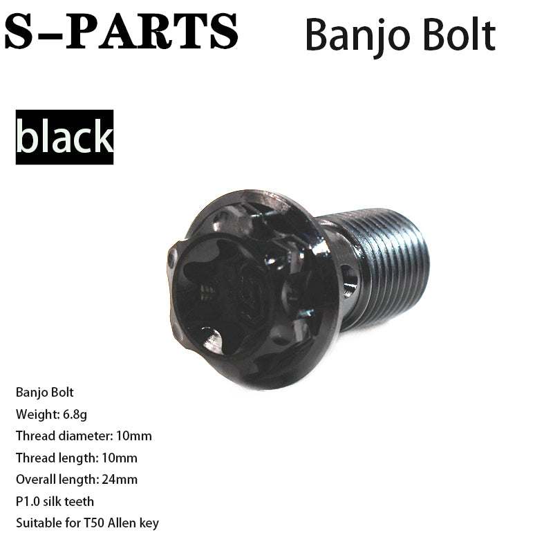 PARTI A3 lega di titanio M10 vite per tubo a foro singolo 1.0 vite moto elettrica tubo combinato a doppio foro