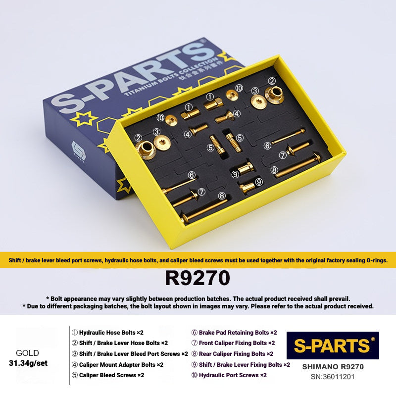 Shimano Dura-Ace R9270 Titanium Disc Brake Bolt Kit