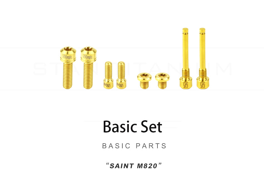 S-parts SAINT M820 ZEE Brake Titanium Alloy Upgrade Set Titanium Screw