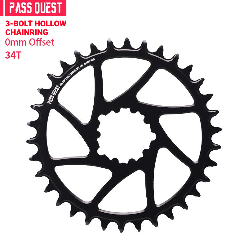 PASS QUEST SRAM 3-Bolt Direct-Mount Narrow-Wide Chainring | GXP DUB XX1 GX NX | 0mm Offset