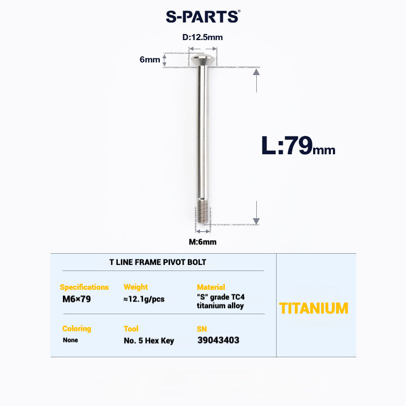 S-PARTS Titanium Bolt Upgrade Kit for Brompton | TC4 CNC Lightweight Frame & Hinge Hardware Set