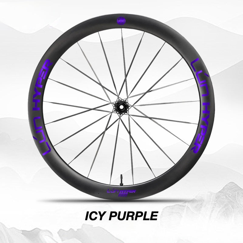 Infinity Logo Decals for Lún HYPER 5 D50 Gen 5 Wheelset | Waterproof Rim Overlay Stickers(Complete Decal Set for Two Wheels + Spare Decals Included)