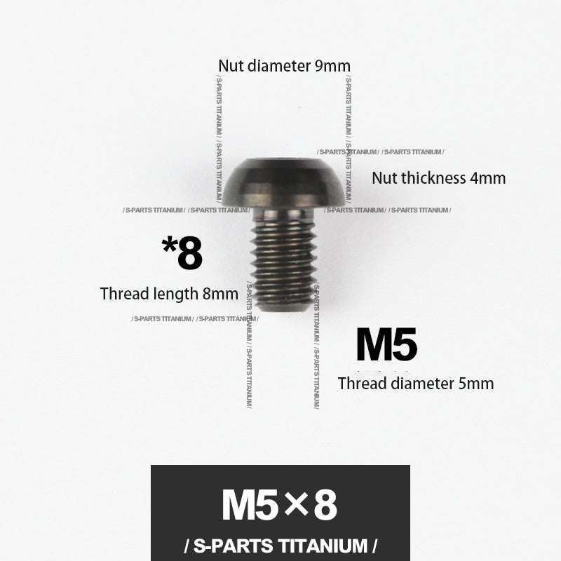 S-PARTS m5*10/14/16 mountain bike road bike bottle cage umbrella head titanium alloy disc screw