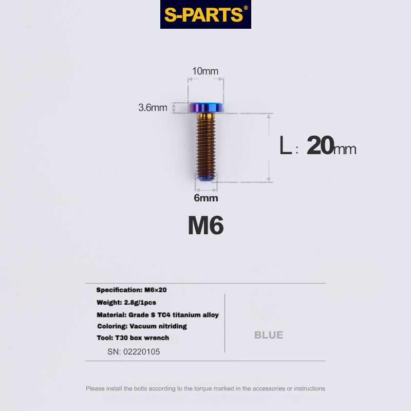 S-PARTS Titanium Seatpost Clamp Wedge Bolt for SL8 / SL7 / SL6 / Venge – Lightweight & Durable Upgrade