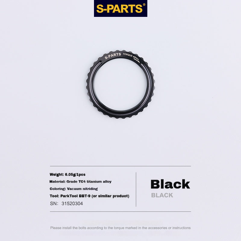 S-PARTS Titanium Centerlock Lockring for BORA Ultra WTO, Campagnolo Hyperon, Fulcrum Racing Zero Carbon, and Shamal | Premium Wheel Hub Upgrade|1pcs