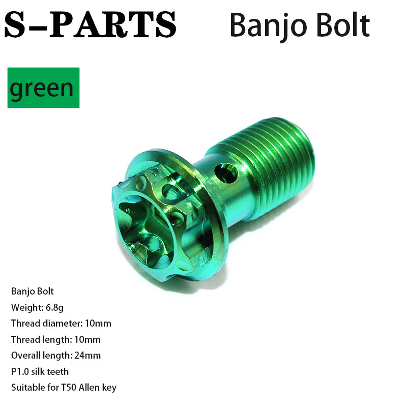 PARTI A3 lega di titanio M10 vite per tubo a foro singolo 1.0 vite moto elettrica tubo combinato a doppio foro