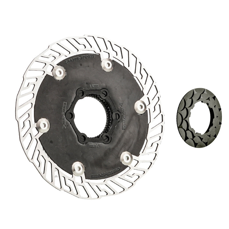 Chaser O-AERO Ultra-Light Carbon Centerlock Disc Brake Rotor 140/160mm | Aero CarbonTi Design for Road/TT Bikes | T800 Carbon + SUS420 Braking Surface