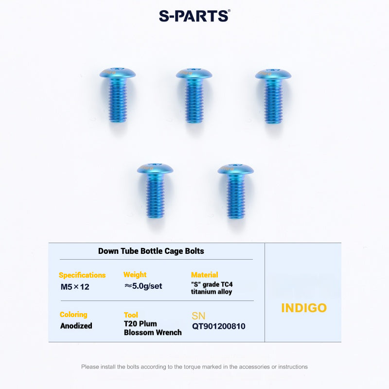 Cervélo S5 Titanium Bolt Kit – Full Frame Lightweight Upgrade Set | CNC TC4 Ti Bolts for Cervélo S5