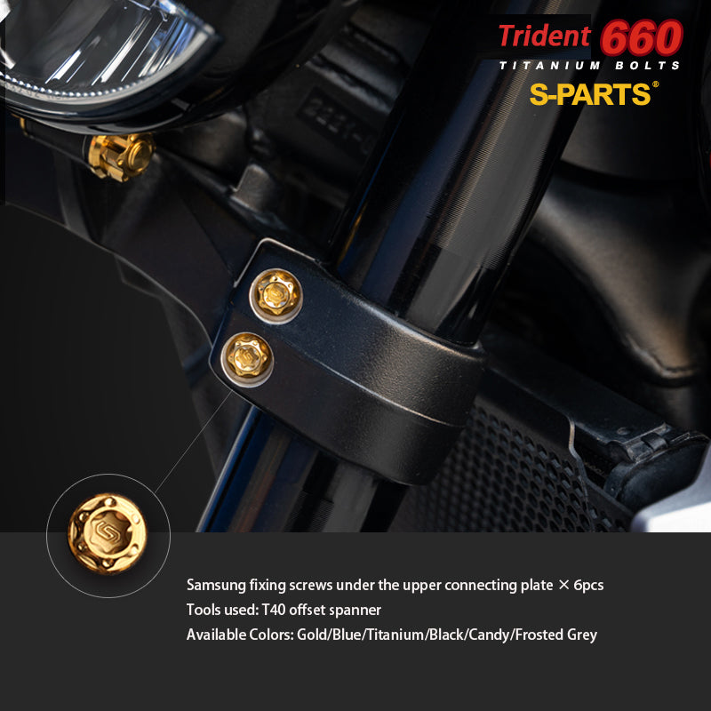 Trident 660 A3 modified motorcycle whole car titanium alloy screws locomotive nuts