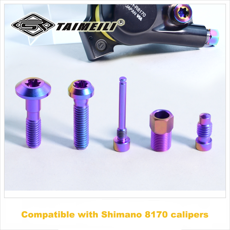 Shimano Ultegra Di2 8170 Caliper Titanium Upgrade & Replacement Bolts – Lightweight & Durable 5PCS