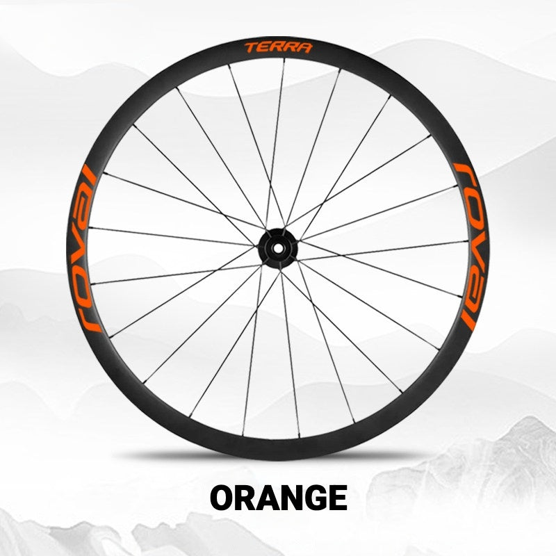 ROVAL TERRA Wheel Decal Kit | Custom Color Logo Stickers for Gravel & Road Bike Wheels