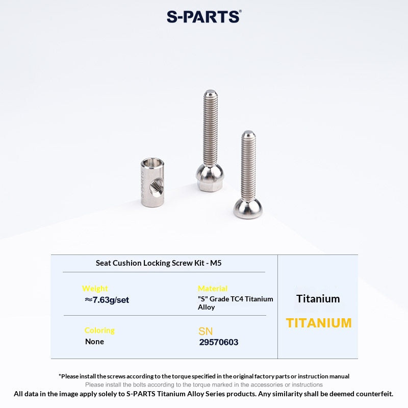 S-PARTS Titanium Saddle Clamp Bolt Kit for VOICE VFV | 3pcs Lightweight Upgrade