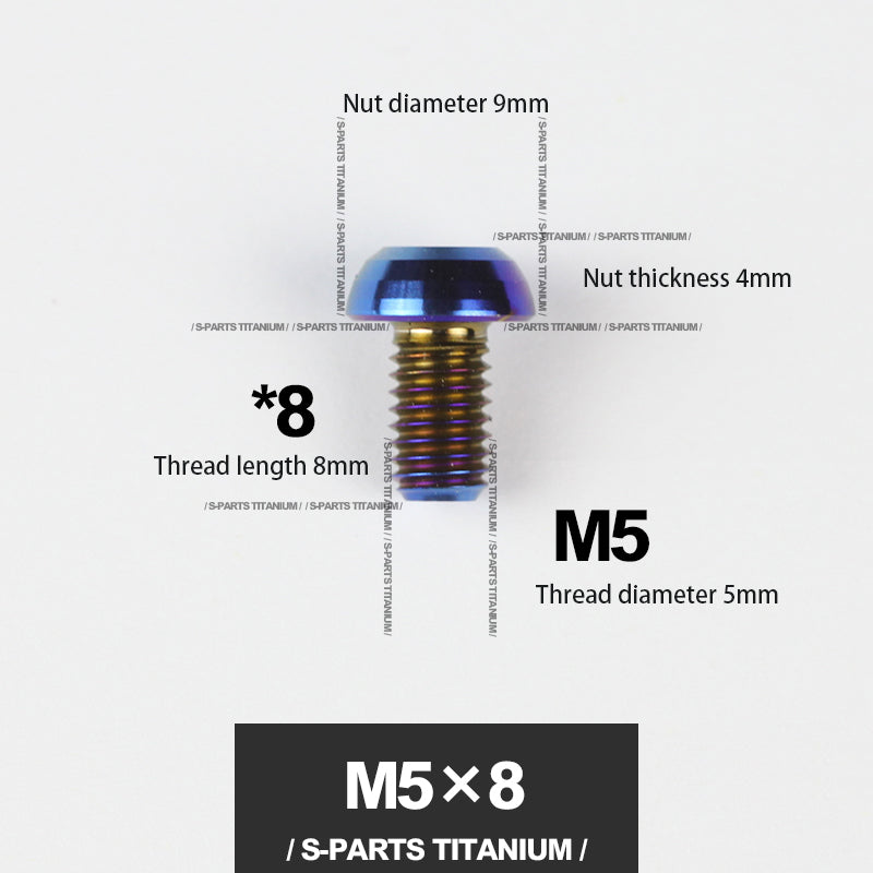 S-PARTS m5*10/14/16 mountain bike road bike bottle cage umbrella head titanium alloy disc screw