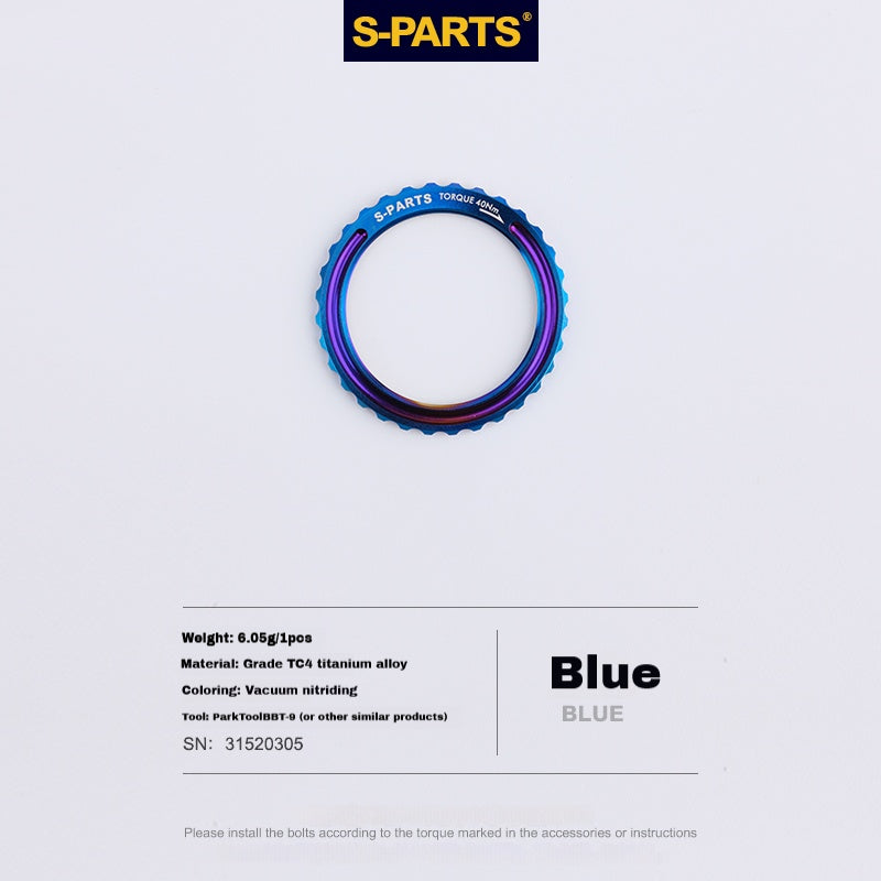 S-PARTS Titanium Centerlock Lockring for BORA Ultra WTO, Campagnolo Hyperon, Fulcrum Racing Zero Carbon, and Shamal | Premium Wheel Hub Upgrade|1pcs