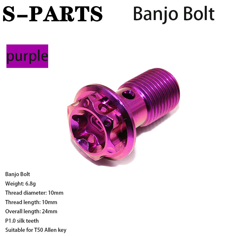 PARTI A3 lega di titanio M10 vite per tubo a foro singolo 1.0 vite moto elettrica tubo combinato a doppio foro