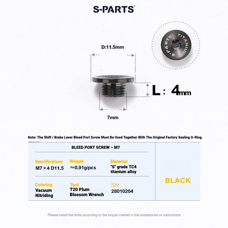 S-PARTS Titanium Bolt Kit for Shimano Ultegra Di2 R8170 Disc Brake & Shifter | Road Bike Upgrade