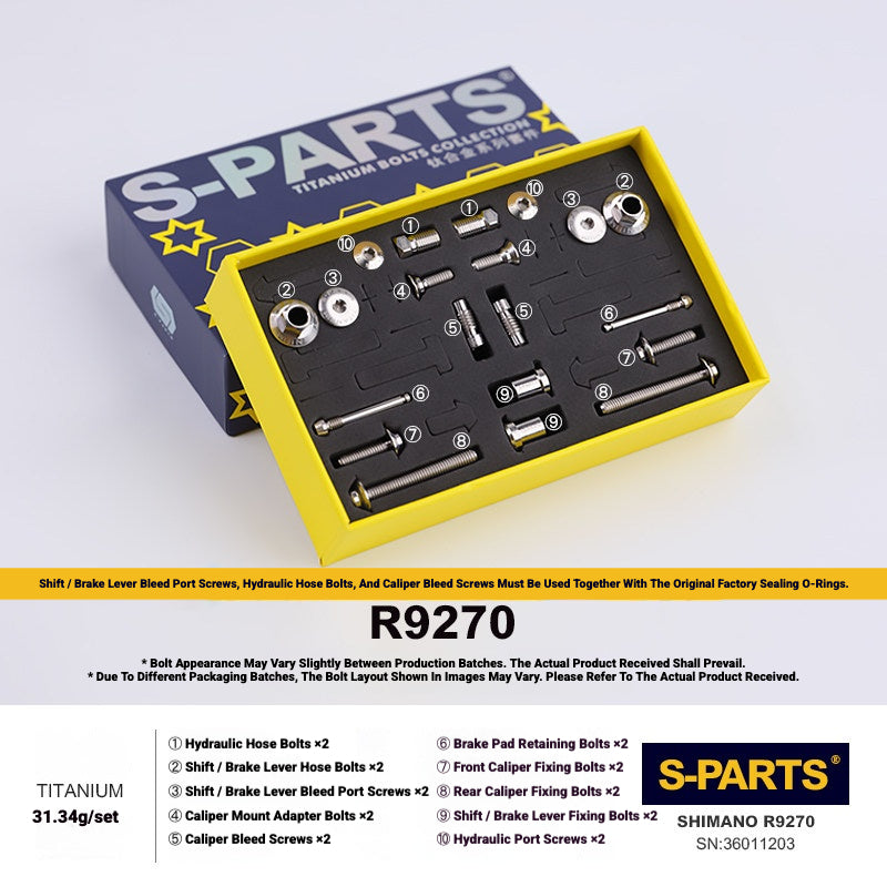 Shimano Dura-Ace R9270 Titanium Disc Brake Bolt Kit