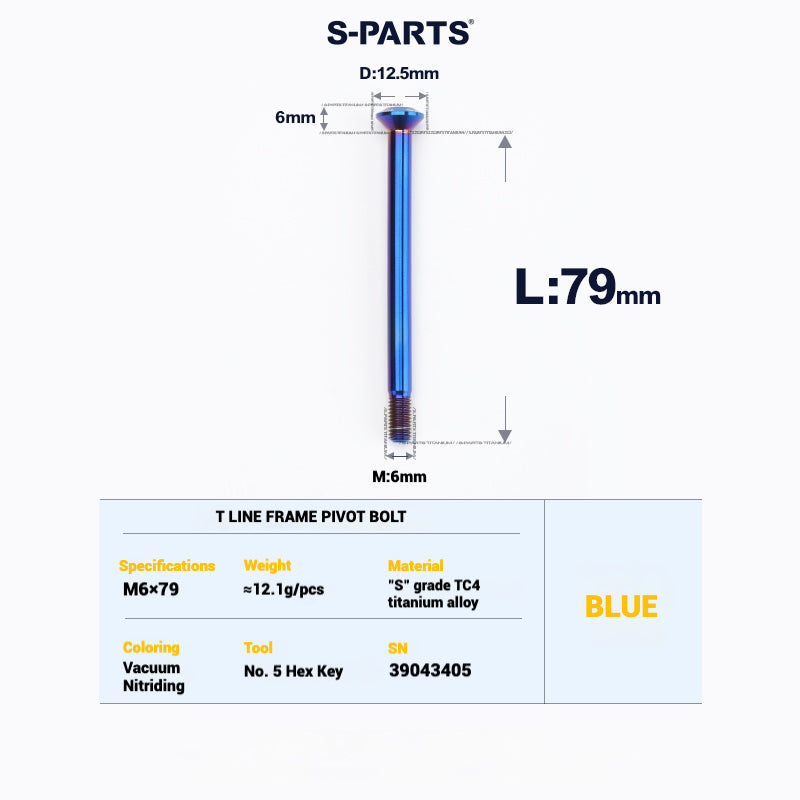 S-PARTS Titanium Bolt Upgrade Kit for Brompton | TC4 CNC Lightweight Frame & Hinge Hardware Set