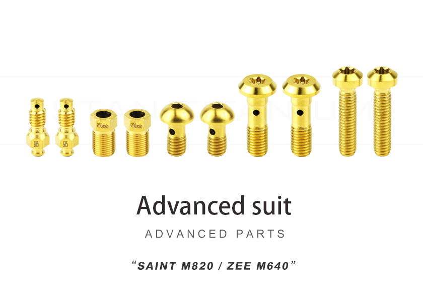 S-parts SAINT M820 ZEE Brake Titanium Alloy Upgrade Set Titanium Screw