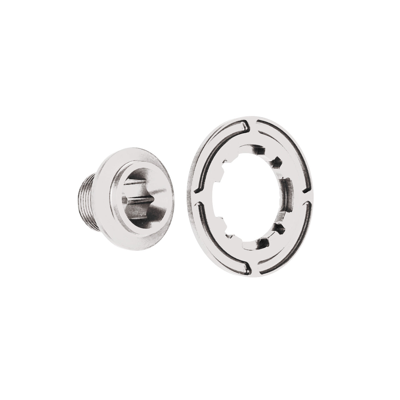 Chaser Ultra-Light Aluminum Crank Bolt Kit for Cybrei GP-3|Chainring Fixing Bolt & Anti-Loosening Cap Set (with Aerodynamic Dust Cap)