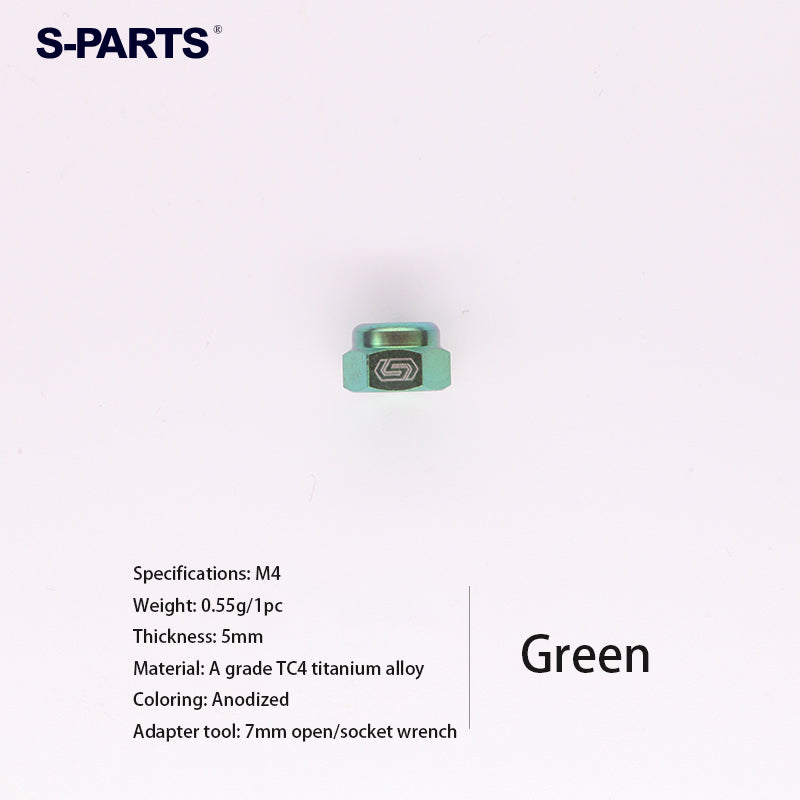S-PARTS Titanium alloy m4/m5/m6/nylon self-locking flange nut accessories