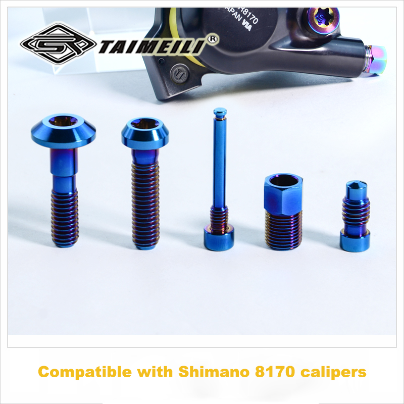 Shimano Ultegra Di2 8170 Caliper Titanium Upgrade & Replacement Bolts – Lightweight & Durable 5PCS