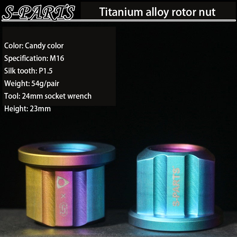 S-parts A3 series M16/18/20 titanium alloy rotor motor nuts electric motorcycle