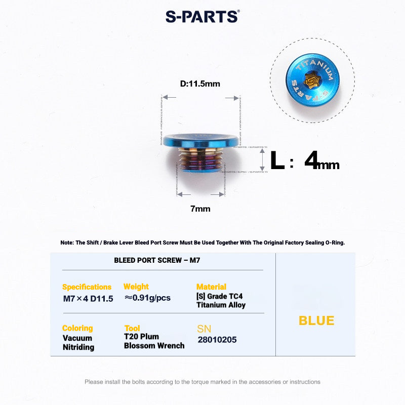 S-PARTS Titanium Bolt Kit for Shimano Ultegra Di2 R8170 Disc Brake & Shifter | Road Bike Upgrade