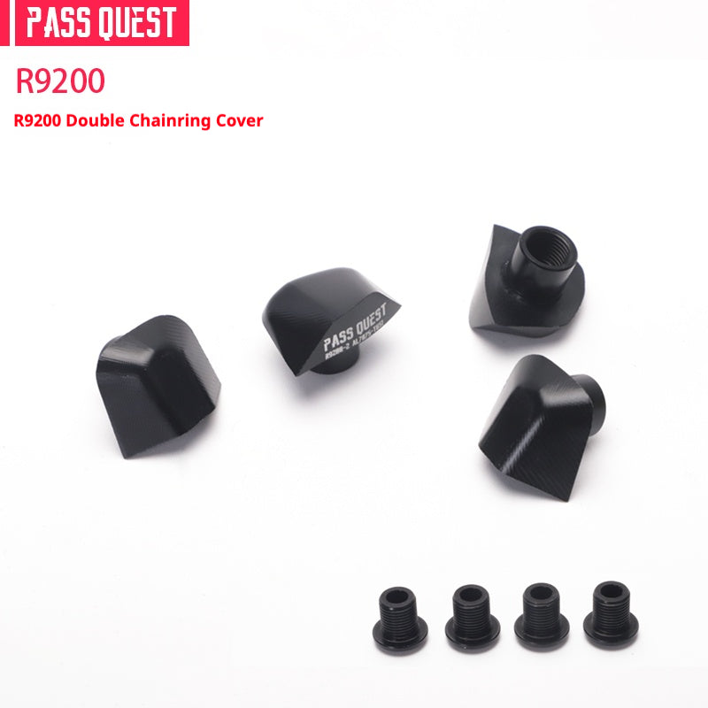 PASS QUEST 2R110BCD Fully Enclosed Chainring for Shimano R9200 / R8100 / R7100 | 11/12-Speed Double Chainring | 7075-T651 CNC Road Bike Chainring