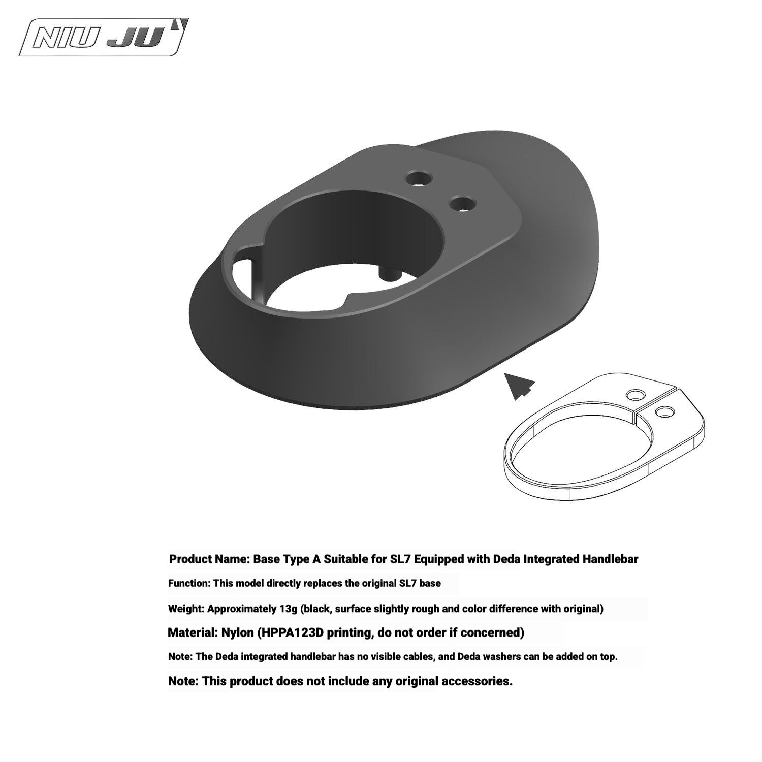 Specialized Tarmac SL7 Headset Spacer Adapter | Compatible with Roval Rapide, DEDA, EXS, Vision, THM Integrated Handlebars