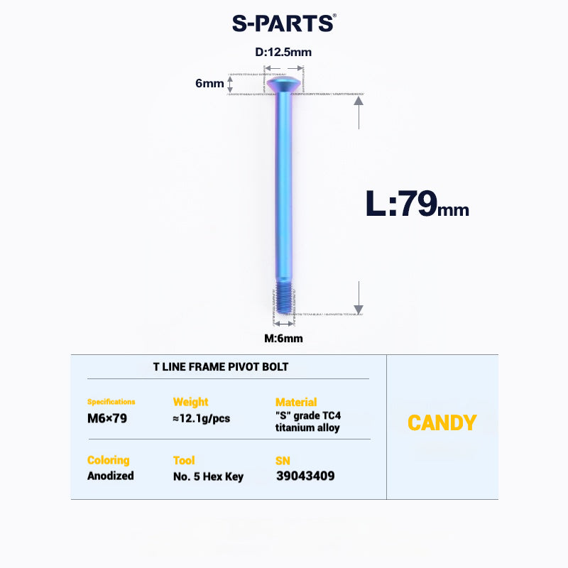 S-PARTS Titanium Bolt Upgrade Kit for Brompton | TC4 CNC Lightweight Frame & Hinge Hardware Set