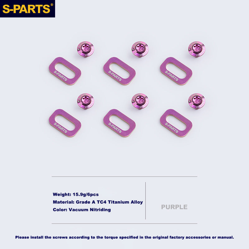 S-PARTS Titanium Screws Set for LOOK KEO GRIP Road Bike Cleats