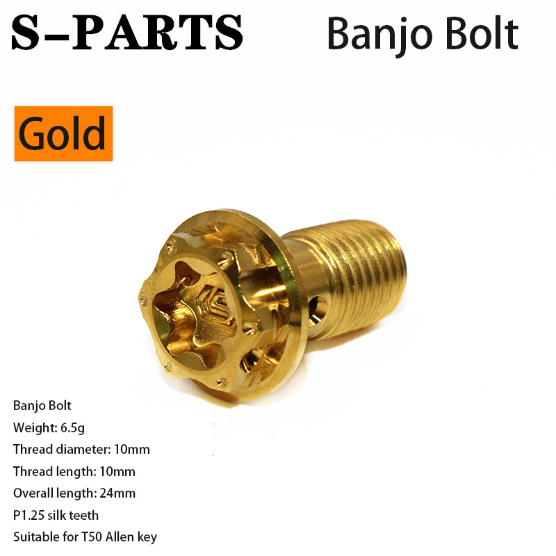 PARTI A3 lega di titanio M10 vite per tubo a foro singolo 1.0 vite moto elettrica tubo combinato a doppio foro
