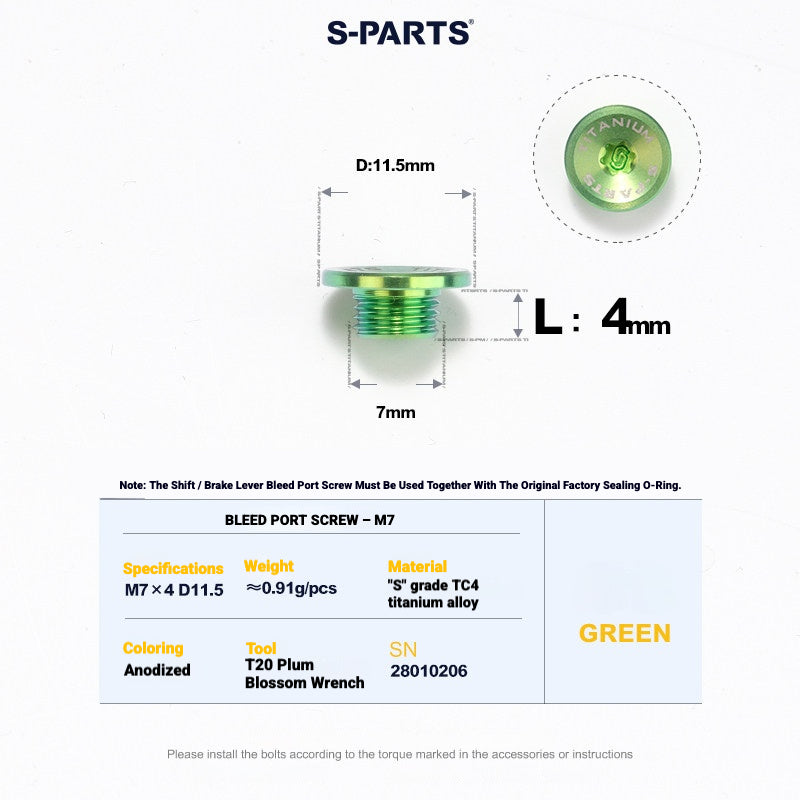 Shimano Dura-Ace R9270 Titanium Disc Brake Bolt Kit